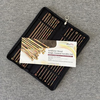 KnitPro Symfonie Wood Single Pointed Needles Set 30 cm (12'') Wood 16 Pieces 