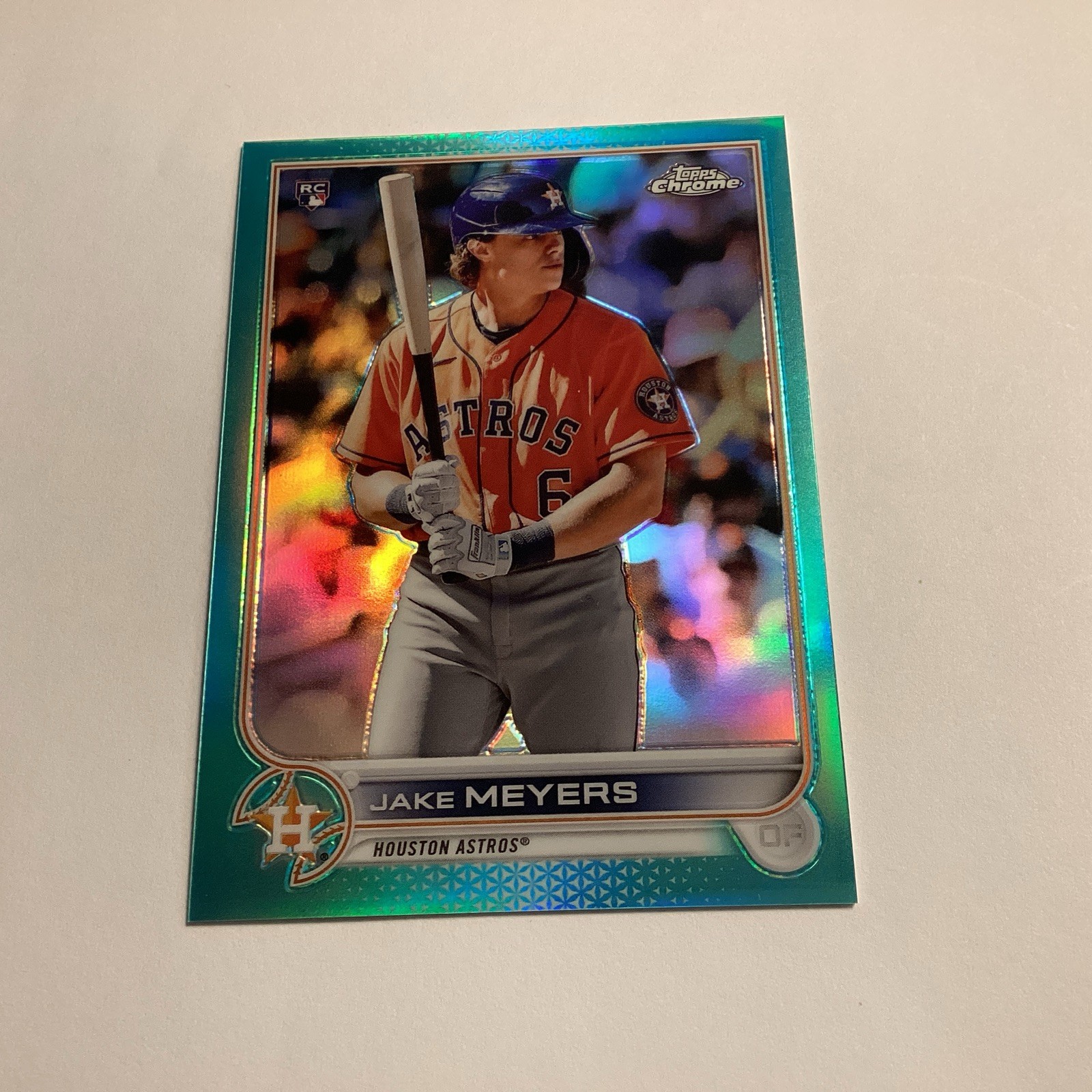 2022 Topps Chrome #114 Jake Meyers Aqua Refractor #/199
