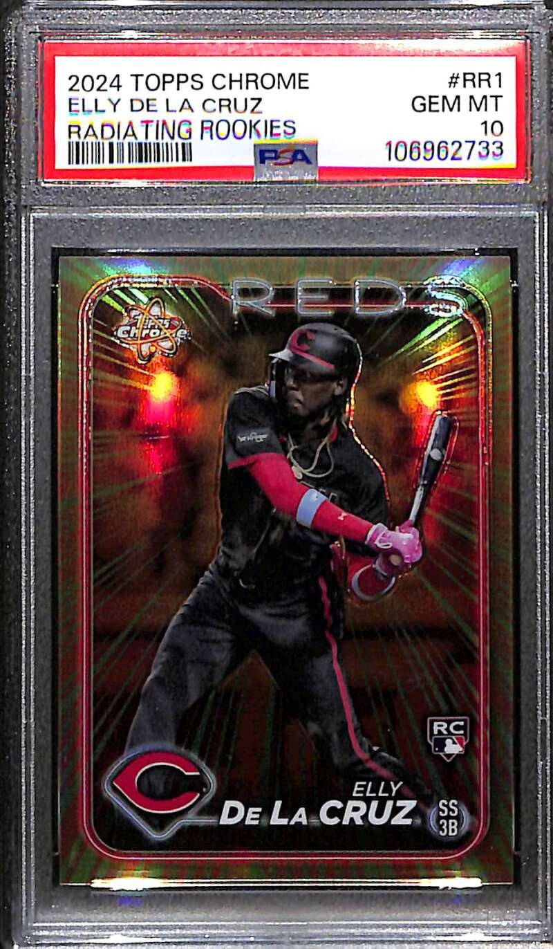 2024 Topps Chrome Radiating Rookies rr1 Elly De La Cruz RC PSA 10 GEM MT