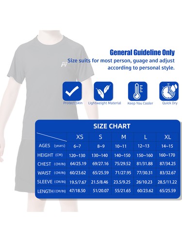 2Pack Kids Boys UPF 50+ Sun Protection T-Shirts Rash Guard Swimwear Cool Dry - Picture 10 of 14