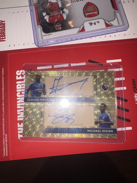 Topps Chrome 25/26 Superfractor Dual Auto Michael Essien + Claude Makelele 1/1
