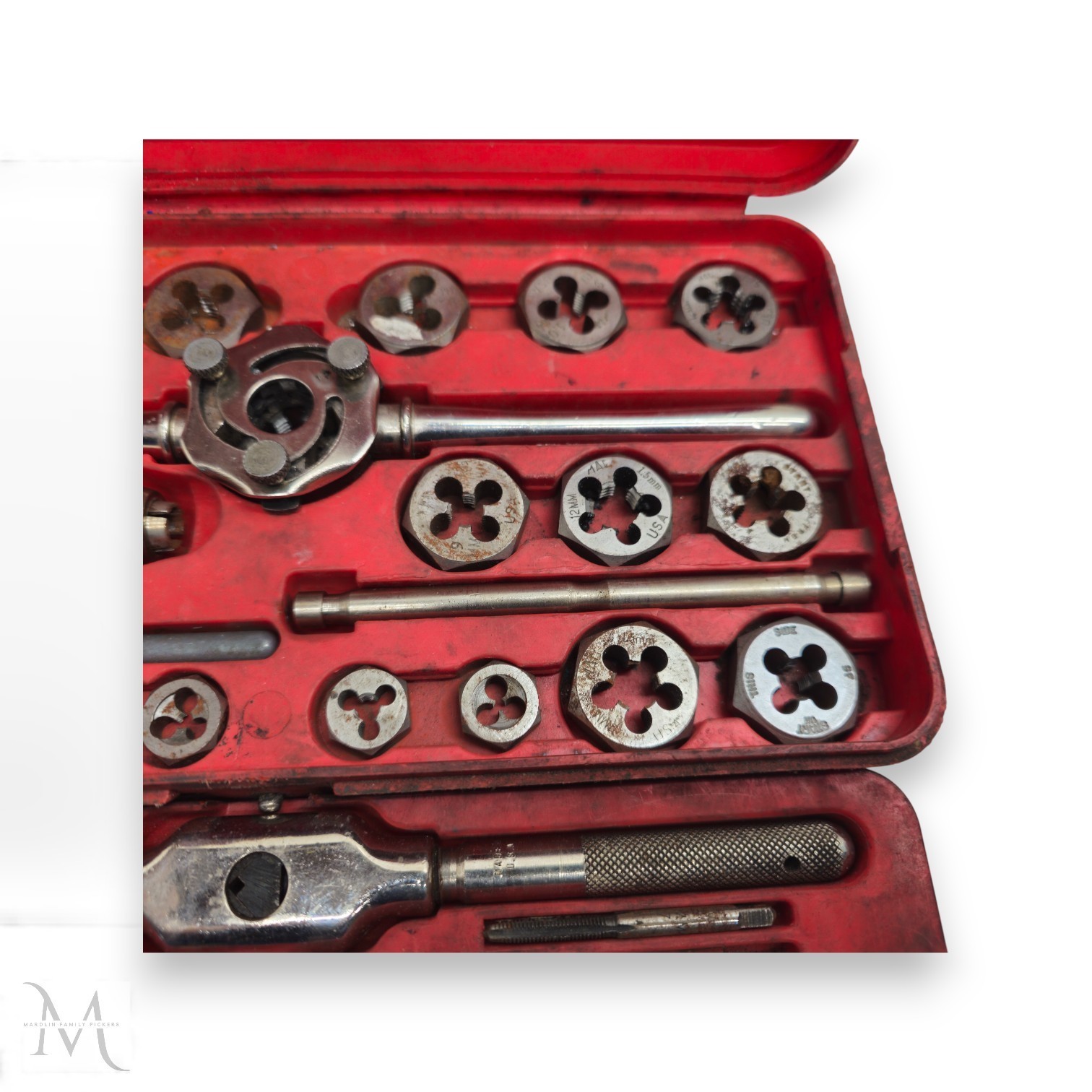 Mac Tools 8017TS Metric Tap & Die Set Red Case Mixed Pieces Vintage Essential