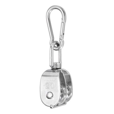 M20 Double Pulley Block, (Loading 70KG)(1Set), Stainless Steel Swivel Rigging