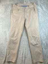 Peter Millar Crown Sport Performance Pants 35x34 Khaki Golf Travel