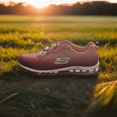 Skech-air Element  Shoe Women Sz10, 12640 Burgundy/Pink Uk 7  New In The Box