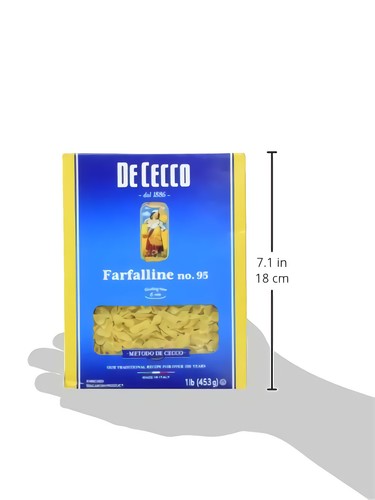 De Cecco Pasta, Farfalline No.95, 1 Pound (Pack of 5) - Made in Italy, High in P - Picture 5 of 6