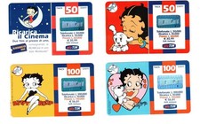 Lotto 4  Schede Telefoniche Ricarica TIM  tacs / gsm  serie BETTY  BOOP - rare