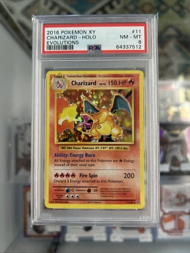 Charizard 11/108 Holo Evolutions Psa 8