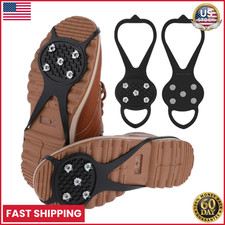 Universal Gripper Spikes for Shoes, Non Slip Ice Cleats Medium, Black FAST USA