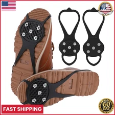 Universal Gripper Spikes for Shoes, Non Slip Ice Cleats Medium, Black FAST USA
