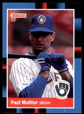 Paul Molitor 1988 Donruss #249 Brewers MLB READ FREE SHIPPING AutographDen