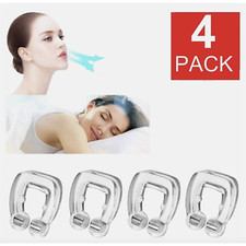 4-Pack Silicone Magnetic Anti Snore Stop Snoring Nose Clip Sleeping Aid Apnea