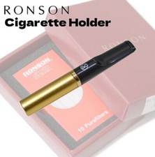 Super cooles Design: RONSON: Zigarettenetui: Goldfarbe: hergestellt in Japan