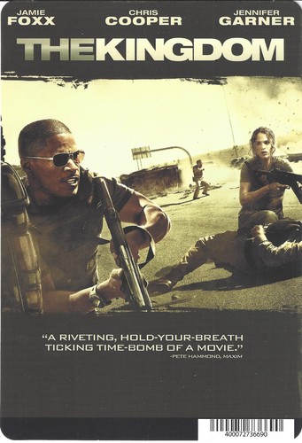 THE KINGDOM - BLOCKBUSTER VIDEO STORE SHELF DISPLAY BACKER - CARD ONLY!