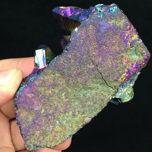 135g Regenbogen Titan plattiert Kristall Cluster, Farbwechsel Kristall IC0426 - Bild 10 von 10