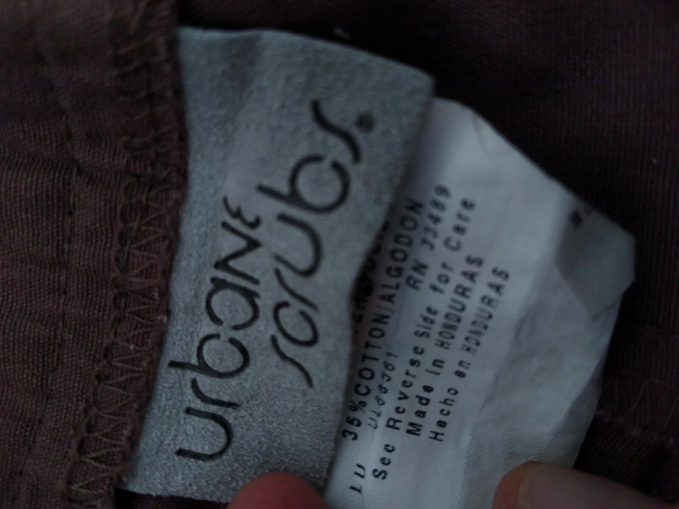 Pantalones Médicos Urbane Para Mujer S Marrón Mezcla Algodón Cremallera Botón 9705 Foto 4 de 4