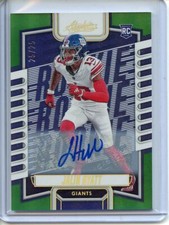 2023 Panini Absolute #126 Jalin Hyatt Signature Rookies Spectrum Green #/25