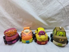 Just B You Cars Lot Of 4 Soft Sided Pull Back and Go Cars Baby Toys Pre School
