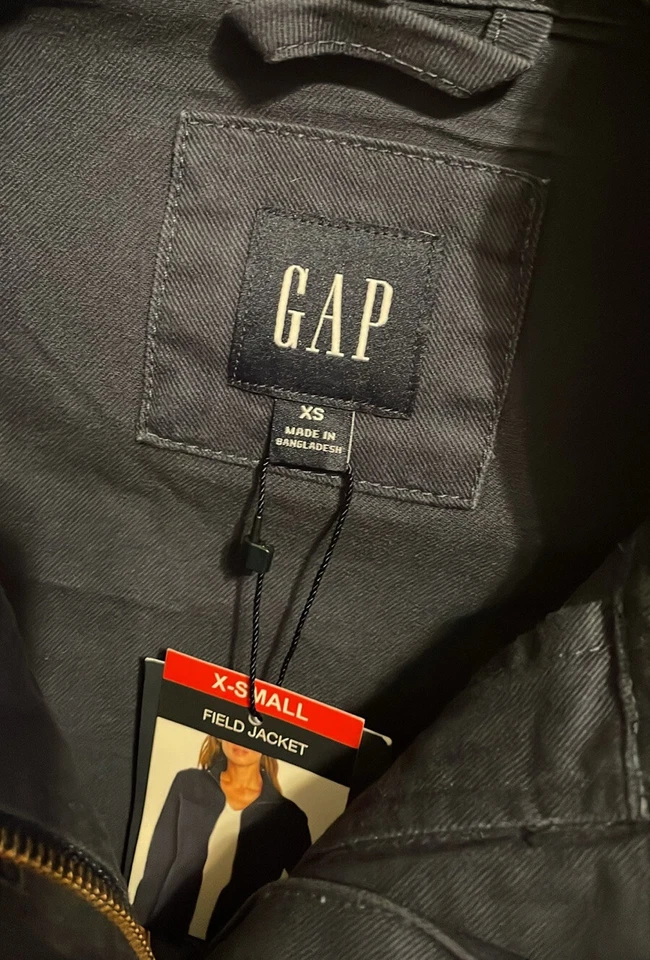 Gap темно-синий хлопок поле куртка карманы молнии 19» P2P 32» талии женщины XS Orig $109 - Изображение 2 из 4
