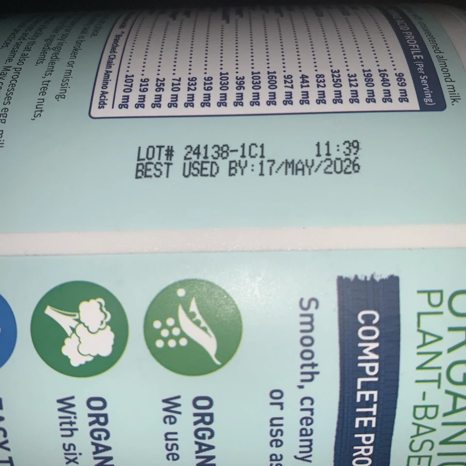 Garden of Life Proteína Vegana Orgánica + Verdes Batido a Base de Plantas Vainilla, 17.4oz Foto 4 de 4