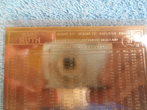 BABE RUTH 1996 CMG Gold Baseball Card #30 Factory Sealed Yankees SEALED MINT! - Picture 4 of 5