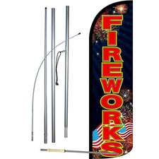 Fireworks Complete Swooper Flag Bundle