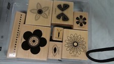 Punched Posies, Hostess, Stampin' Up! 8 pc. Mounted Stamp Set, retired