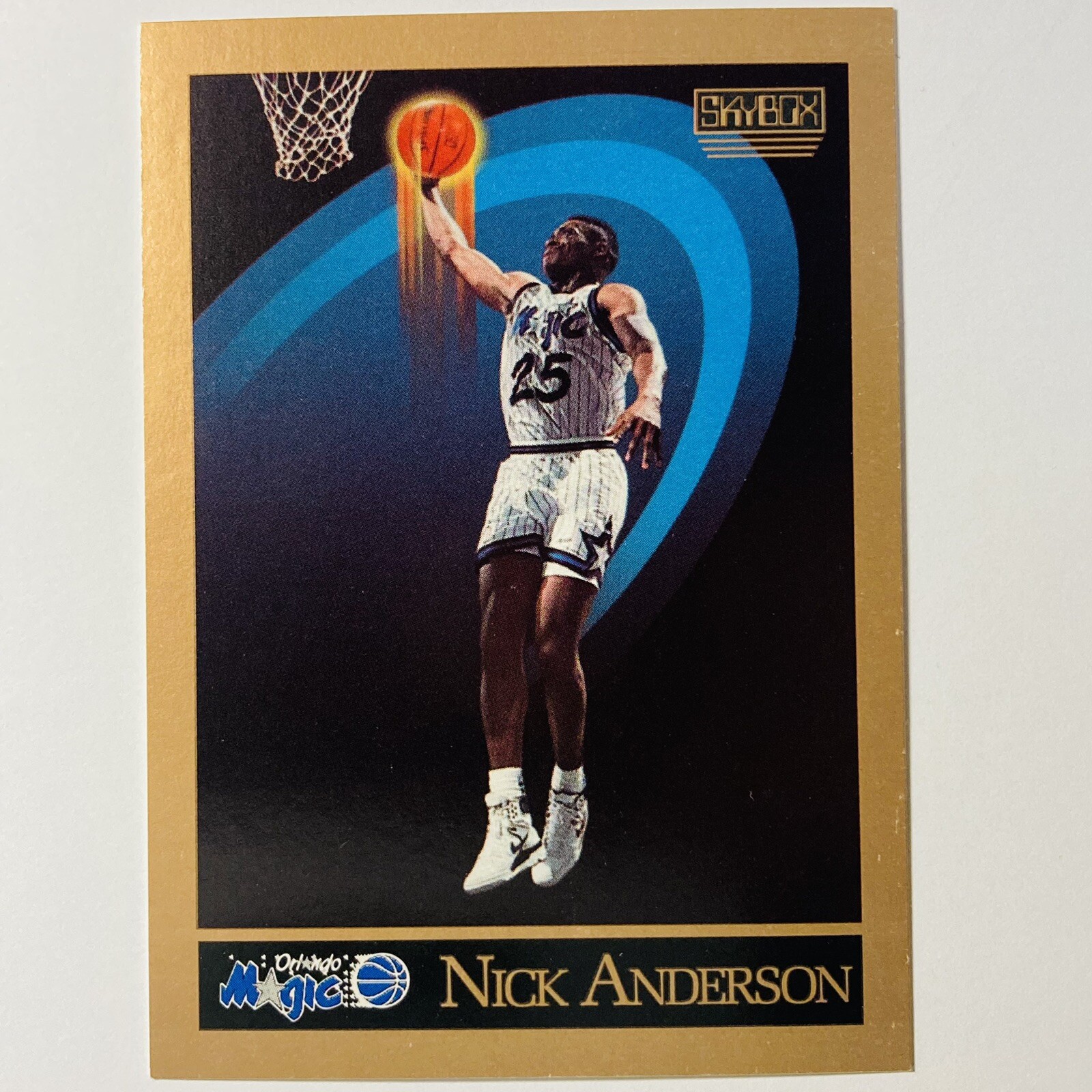 1990-91 SkyBox #199 Nick Anderson RC Magic Basketball Card Tc2