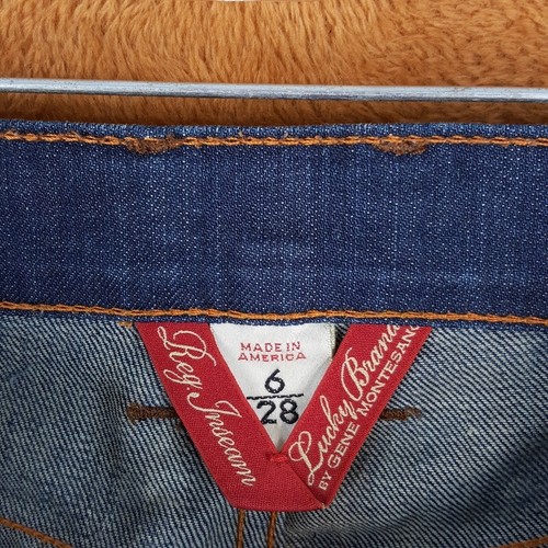 LUCKY BRAND Jeans Womens Size 6 Dark Wash Denim Straight Relaxed SWEET N LOW - Picture 2 of 9