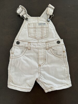 Carter's denim jean overall romper Handsome Little DUDE Baby Boy's Size 6M