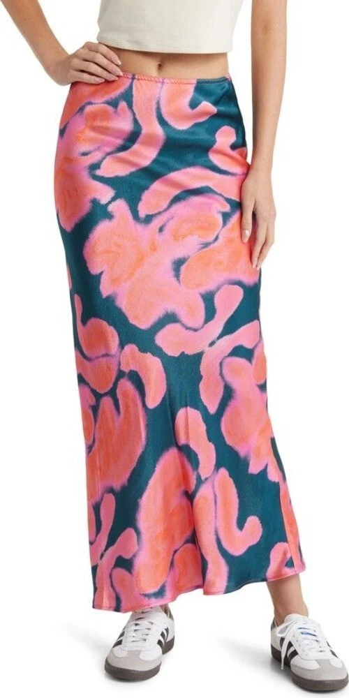 Jupe Topshop Femme A-line Fleurie - Taille 8, Midi, Zip - Polyester - Occasion