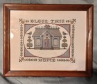 Framed Finished Cross Stitch Bless This Home — photo 6