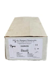 (7 Pcs) HAMILTON 200mL PP Reagent Reservoirs Self-Standing w/ Lids 56695-01