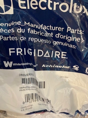 Genuine OEM Frigidaire 316580615 Range Spark Ignition Switch With Wire Harness