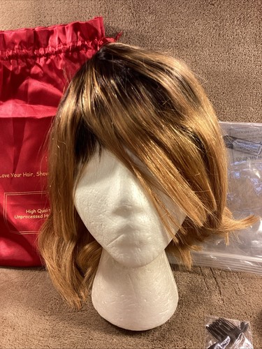 NEW U Part High Quality Unprocessed Human Hair Ombré Wig 12” - Picture 2 of 13