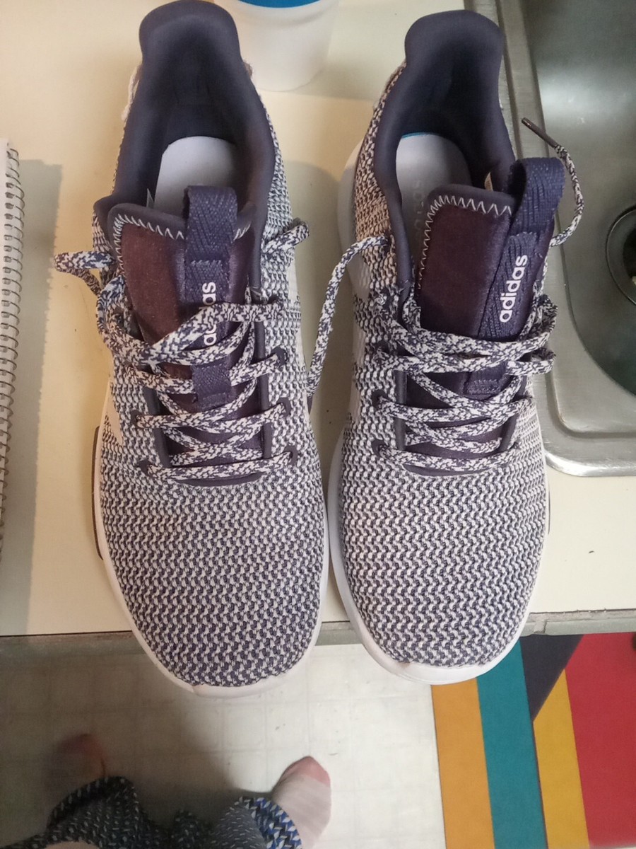 adidas purple and white cloudfoam athletic shoes size 11