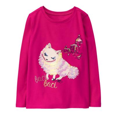 T-shirt Fille Gymboree Rose - Motif Chiot - Taille 4 - 100% Coton - Neuf Avec étiquettes