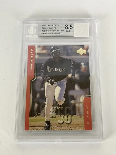 1999 baseball upper deck Home Run Griffey JR Game Used Jersey Beckett Graded 8.5