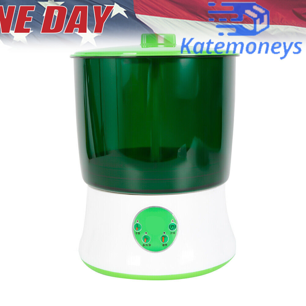 2-Layer Bean Sprouts Machine Large Capacity Automatic Bean Sprouter Grow Tool US