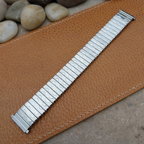 Timex Stainless Steel 18mm 19mm Classic Stretch Unused 1970s Vintage Watch Band - Picture 8 of 8