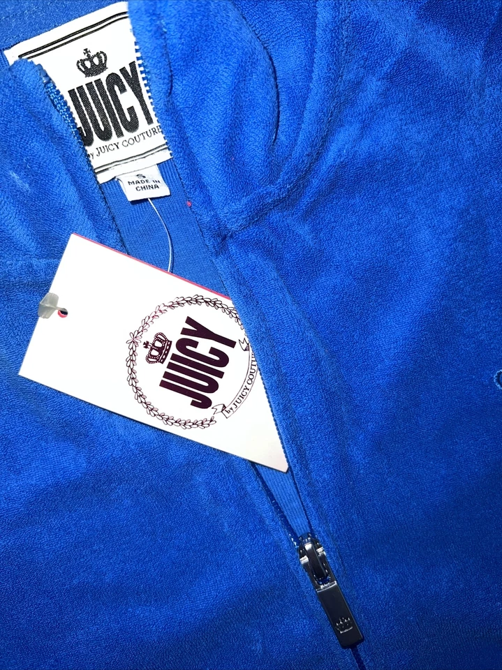 Juicy Couture PEQUEÑO Chándal Azul Real - Conjunto de Chaqueta y Pantalones de Tela Terry Foto 3 de 4
