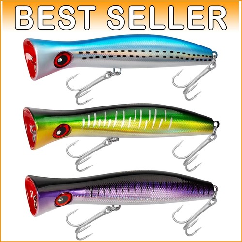 Integrated Through Wired Popper Lure - Ultimate Fishing Gear for Big Species