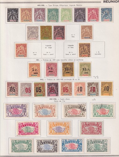 REUNION 1891/ 1943 159 STAMPS - Picture 2 of 8
