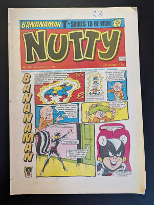 Nutty Comic No 96, December 12th 1981, Bananaman.