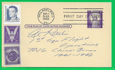 Al Kaelin Flying Tigers AVG World War 2 SIGNED Libert First Day Cancel Postcard
