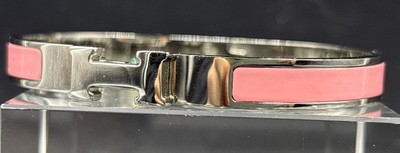 Hermés Paris Armreif Clic H Bracelet Emaille Rose Candeur neuwertig Hermes