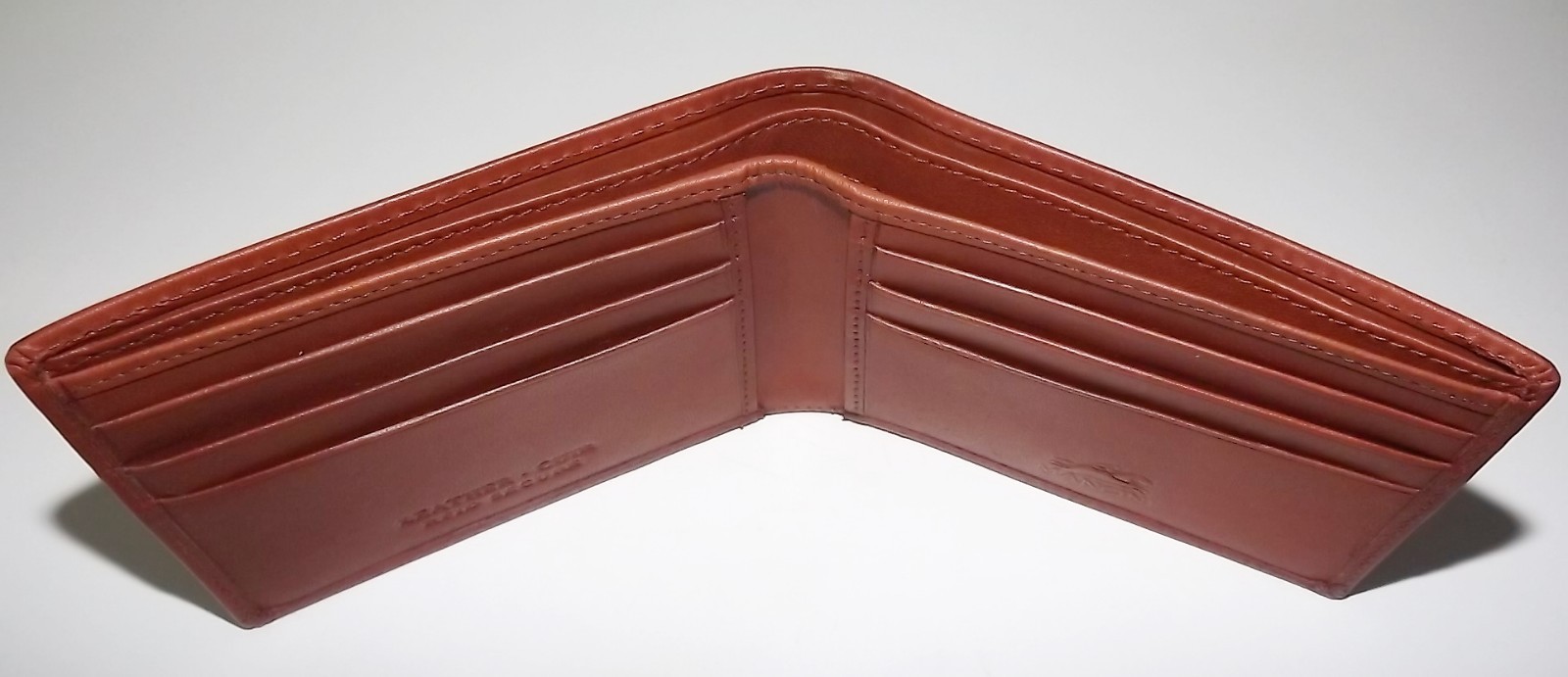 NEW MANCINI MEN'S BELTING LEATHER RFID BLOCKING BIFOLD 6 POCKET WALLET COGNAC