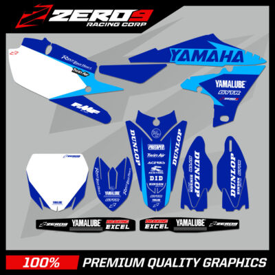 YAMAHA MOTOCROSS GRAFIK KIT MX AUFKLEBER : YZ YZF 65 85 125 250 450 DELTA BLU/BLU