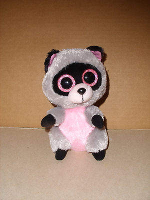 Beanie Boo ROCCO Gray/Pink Raccoon 6