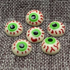 20 Flatback Resin Half Round Eyeballs Cabochons 15mm for Halloween Mask 